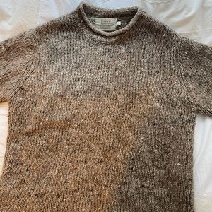 Oatmeal Wool Aran Irish Fisherman Sweater